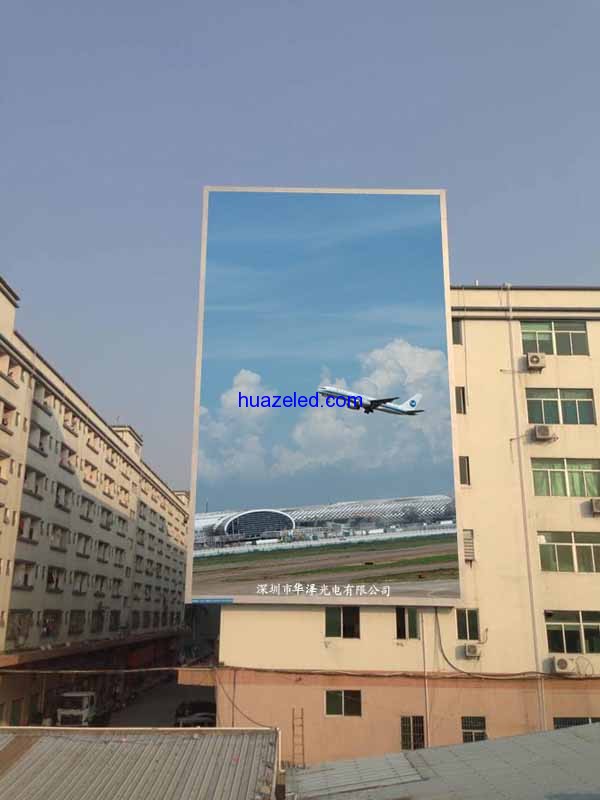 P10戶外全彩LED顯示屏300平方深圳寶安機場